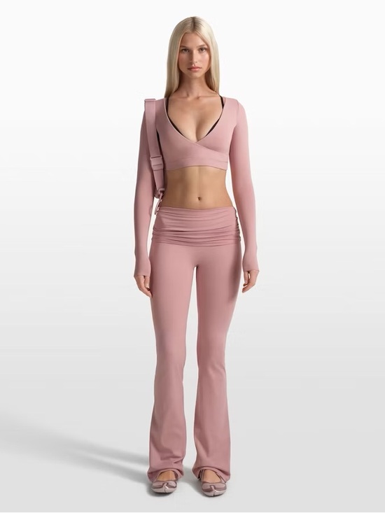 SKIMS Pants - Nike x Skims Matte Foldover Slim Flare Legging In Himalayan